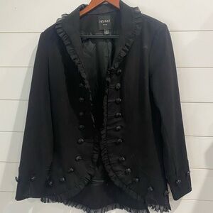 Insight Women's Black Ruffle-Trim Blazer